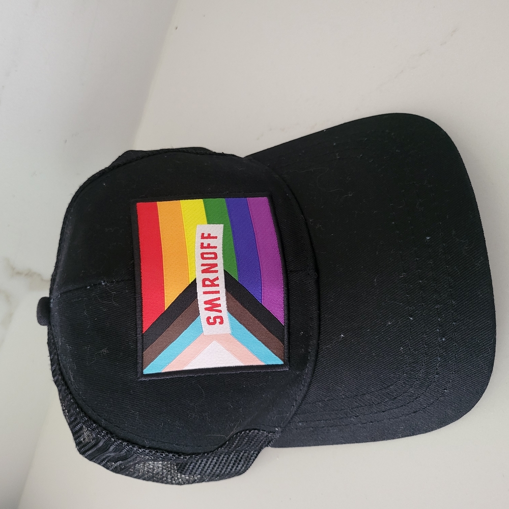 Smirnoff Black Cap with Rainbow Patch